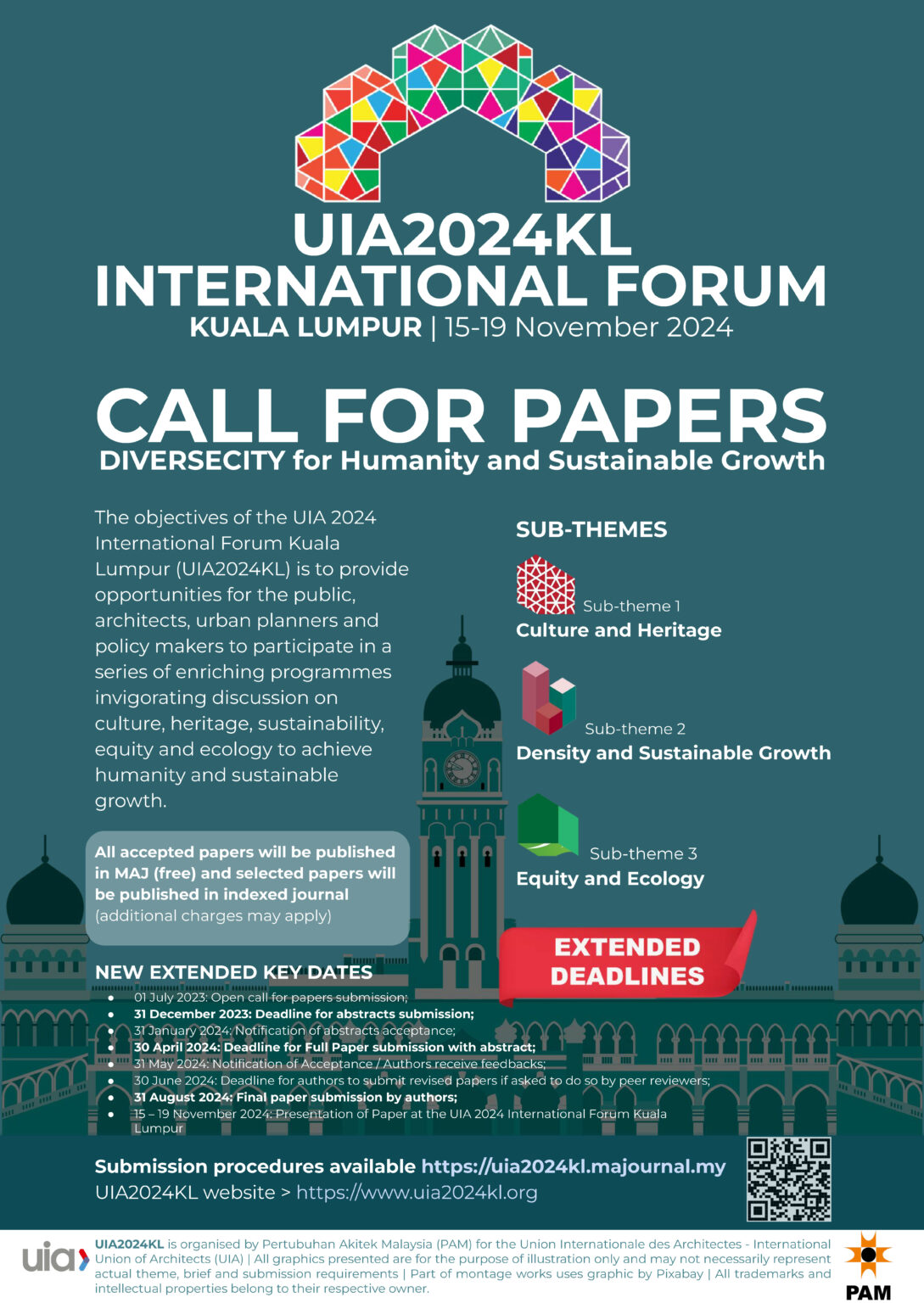 UIA 2024 International Forum Call For Papers Close 31 Dec 2023   20231121 PAM UIA2024KL Call For Papers NewDates 1089x1536 